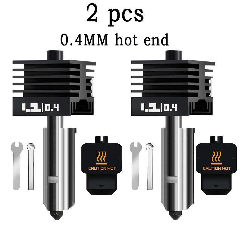 For 2pcs 0.2/0.4/0.6mm H2d/h2s/h2c/p2s Hotend Kit, Upgraded High Temp And Hardened Steel Nozzle Replacement 3d Printer Extruder Print Head With For Combo/p2s