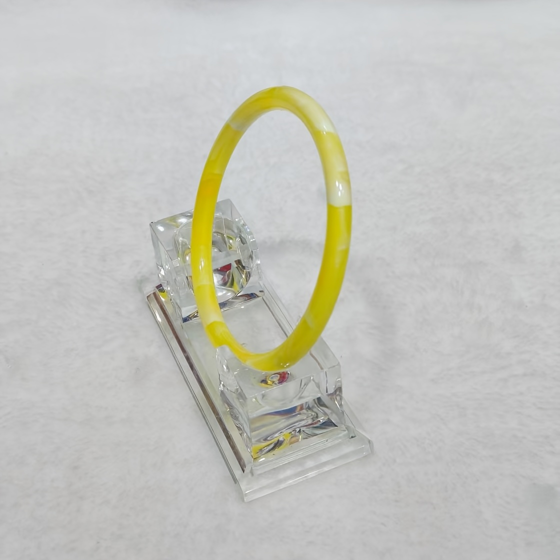 Two Tone Resin Bracelet Boho Spiral Pattern Unplated Inlay for Women