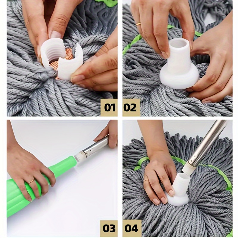 swivel head versatile spin mop for wet dry cleaning easy     design for kitchen bathroom living room   cleaning tool details 9