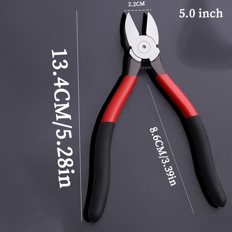 TEMU Pinze per cavi da 5 pollici e 6 pollici - Pinze per taglio a molla diagonali da 8 pollici, con antiscivolo, per gioielli, artigianato, , cavi