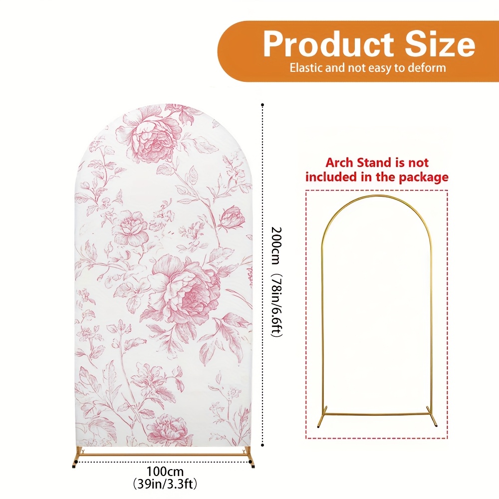 TEMU 1pc Pattern Art Elegant Arch Backdrop - Perfect For Weddings, Gender Reveals, Showers & Birthday Parties, Luxurious Party Decor (stand Not