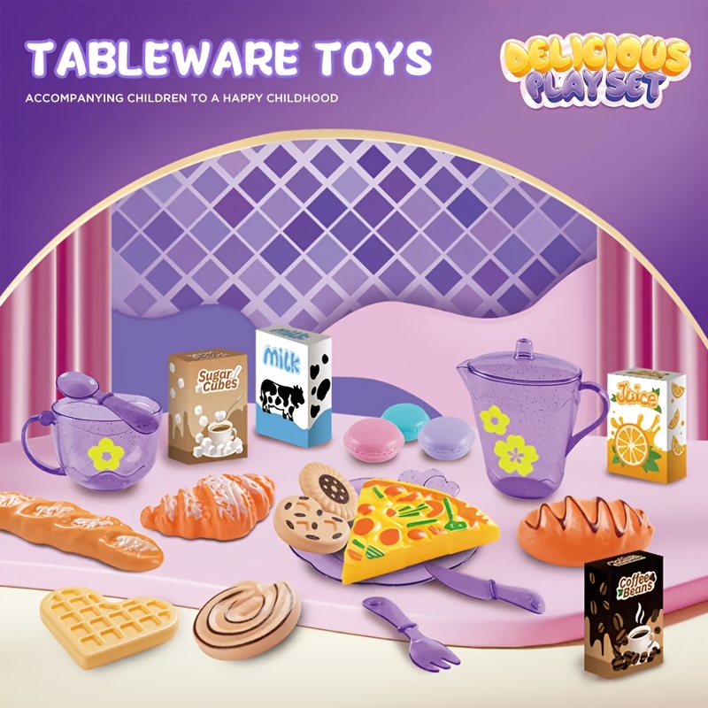 kids pretend play kitchen set mixed color plastic food Temu