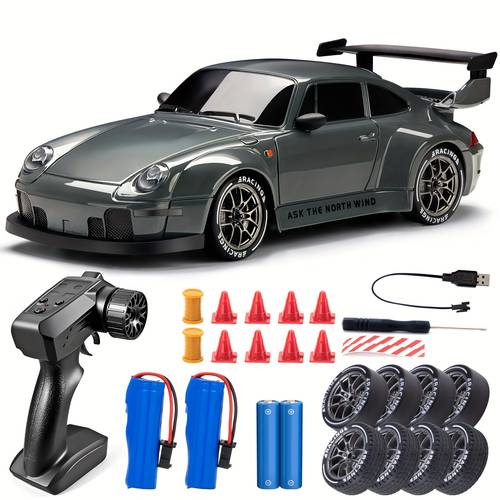 1 24 scale 4wd rc drift car with 2 4ghz of reaching up to 20km h this high vehicle with drift tires and led lights and two batteries its an ideal birthday or holiday gift for children aged 6 and above