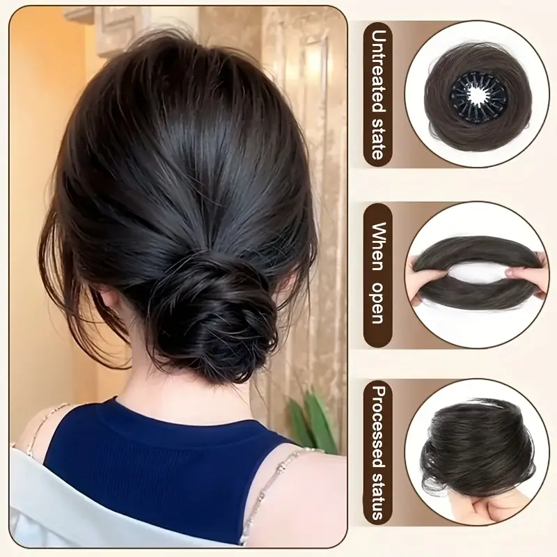 elegant women s magic hair bun maker 4 inch stretchable hair clip accessory high temperature fiber versatile for all hair types   effortless updos stylish updos elegant bun maker     accessories details 6