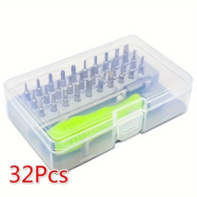 TEMU 32-in-1 Precision Screwdriver Set For Electronics Repair - Ideal For Phones, Computers & More - Durable Abs Material