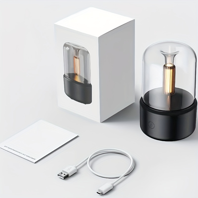 TEMU New Retro Lamp Simulation Candlelight Lamp Aromatherapy Machine Humidifier Home Bedroom Dormitory Office Hydrating Aroma Machine