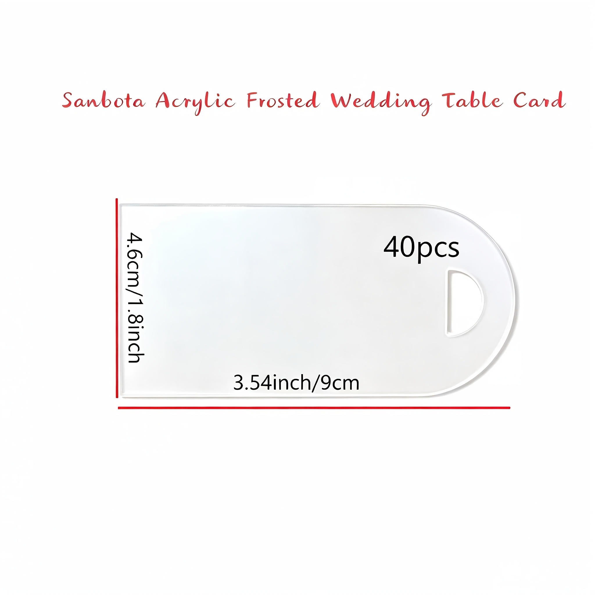 20/40pcs Frosted Acrylic Wedding Cards - Diy Handwritten Table Decor For Weddings, Dinners & Events, Double-sided Protective Film, Ribbon Not Included