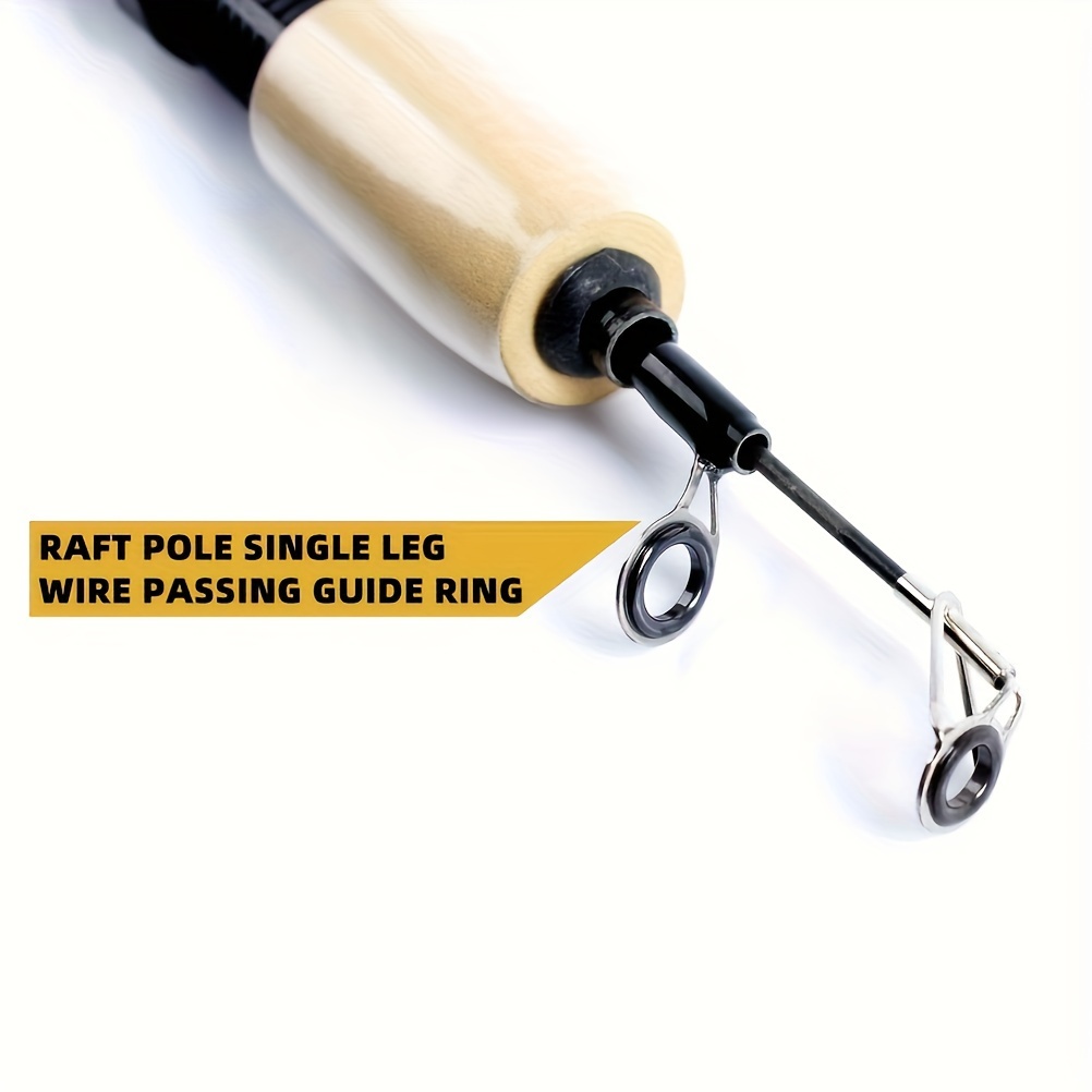 heyous 10pcs Fishing Rod Tip Repair Kit Fishing Rod Guides Top Tips DIY Eye  Rings Stainless Steel Frames Ceramics Guide Ring