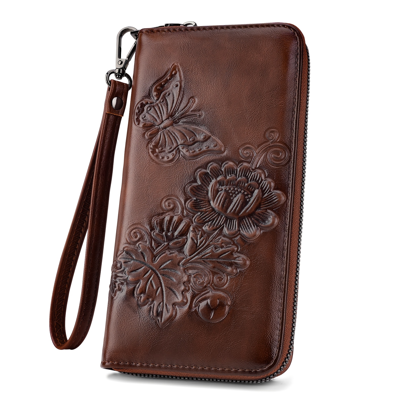 TEMU Vintage Women Wallet Vegan With Rfid Blocking Zipper Card Holder Designer Ladies Clutch With Id Window Wallets