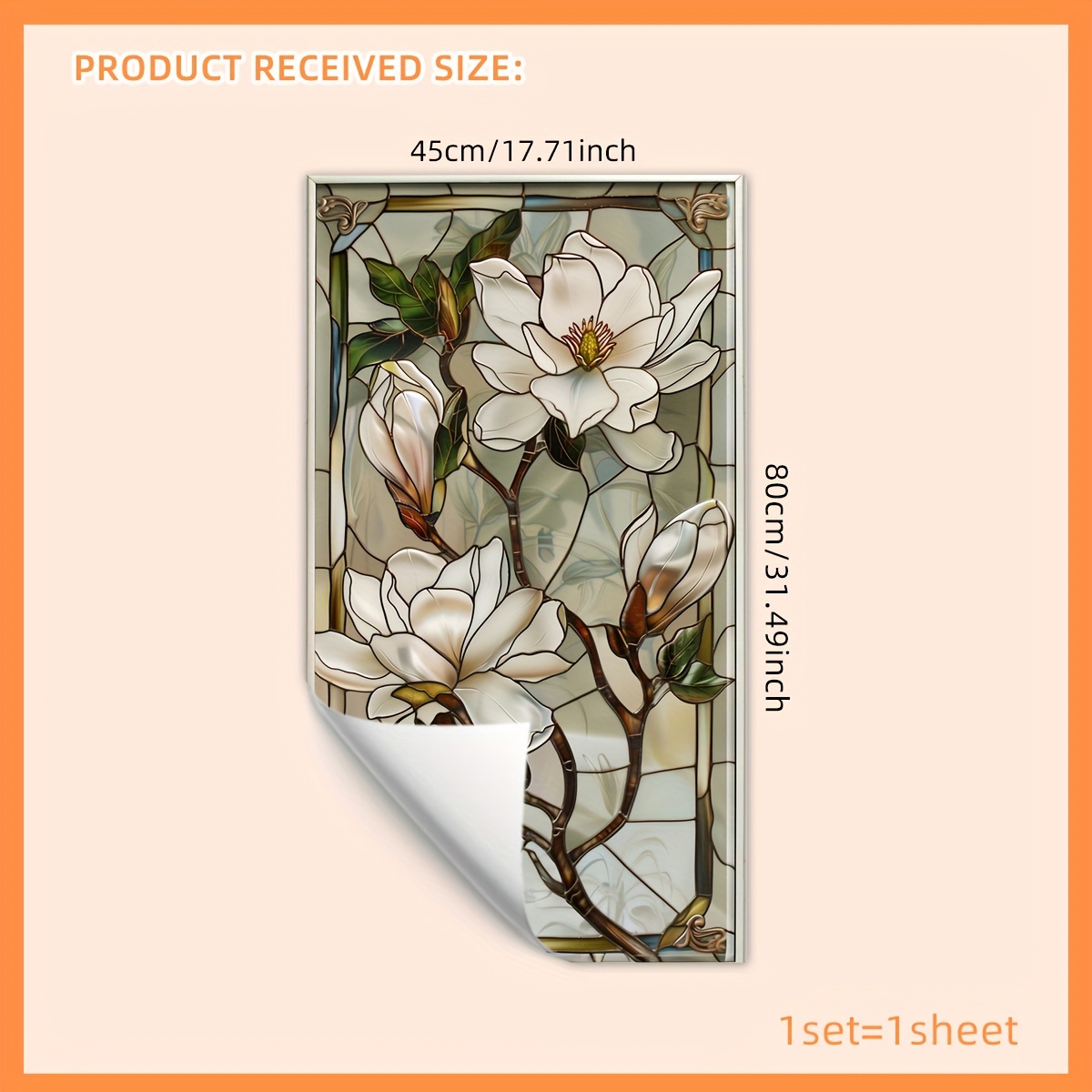 Image of A New 45*80cm For Lotus Electrostatic Glass Sticker, Double-sided 20-mesh, Self-adhesive Decorative Sticker For Bedroom Display Windows And Windows, Model Dj7060-yc