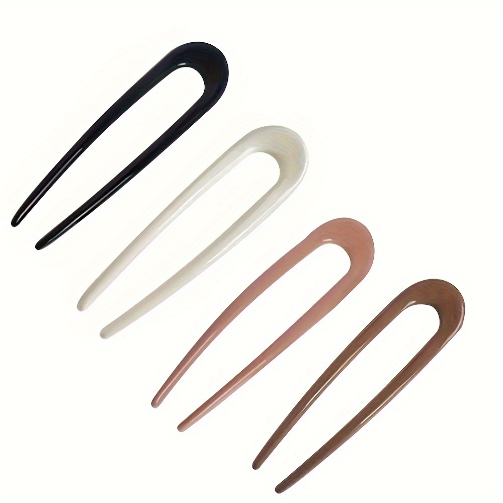 1/4pcs Minimalist U-shaped Hair Pin For Bun And Clip Styling