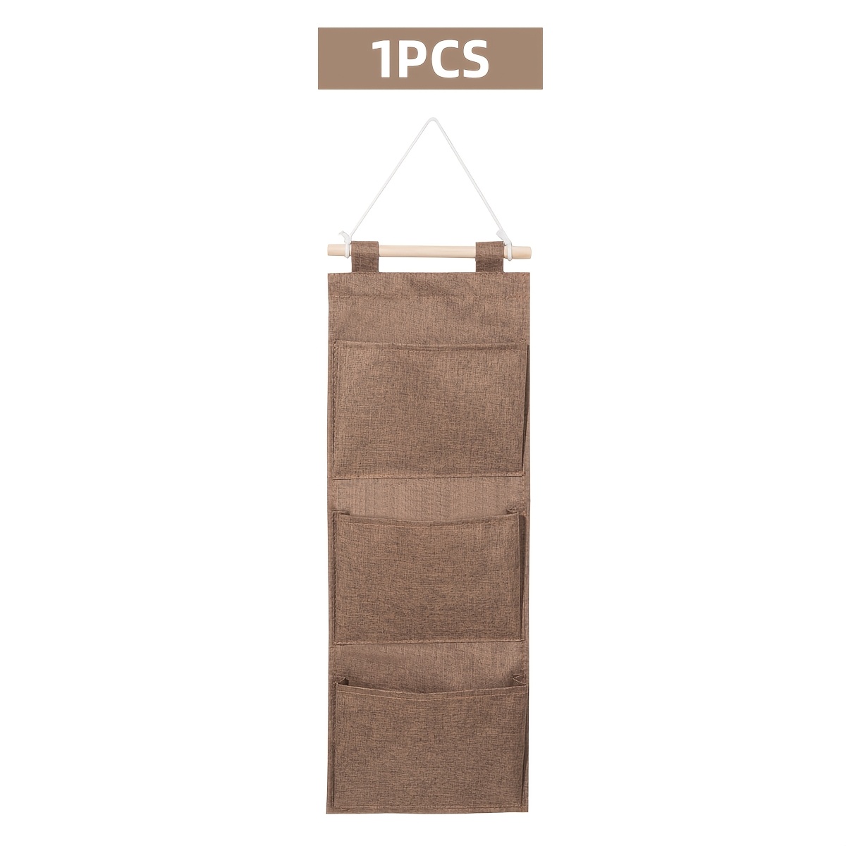 TEMU Material 3-pocket Hanging Storage Bag, Multifunctional Organizer, Suitable For Living Room, Bedroom, Kitchen, Holiday Gift, Storage Bag. Ideal