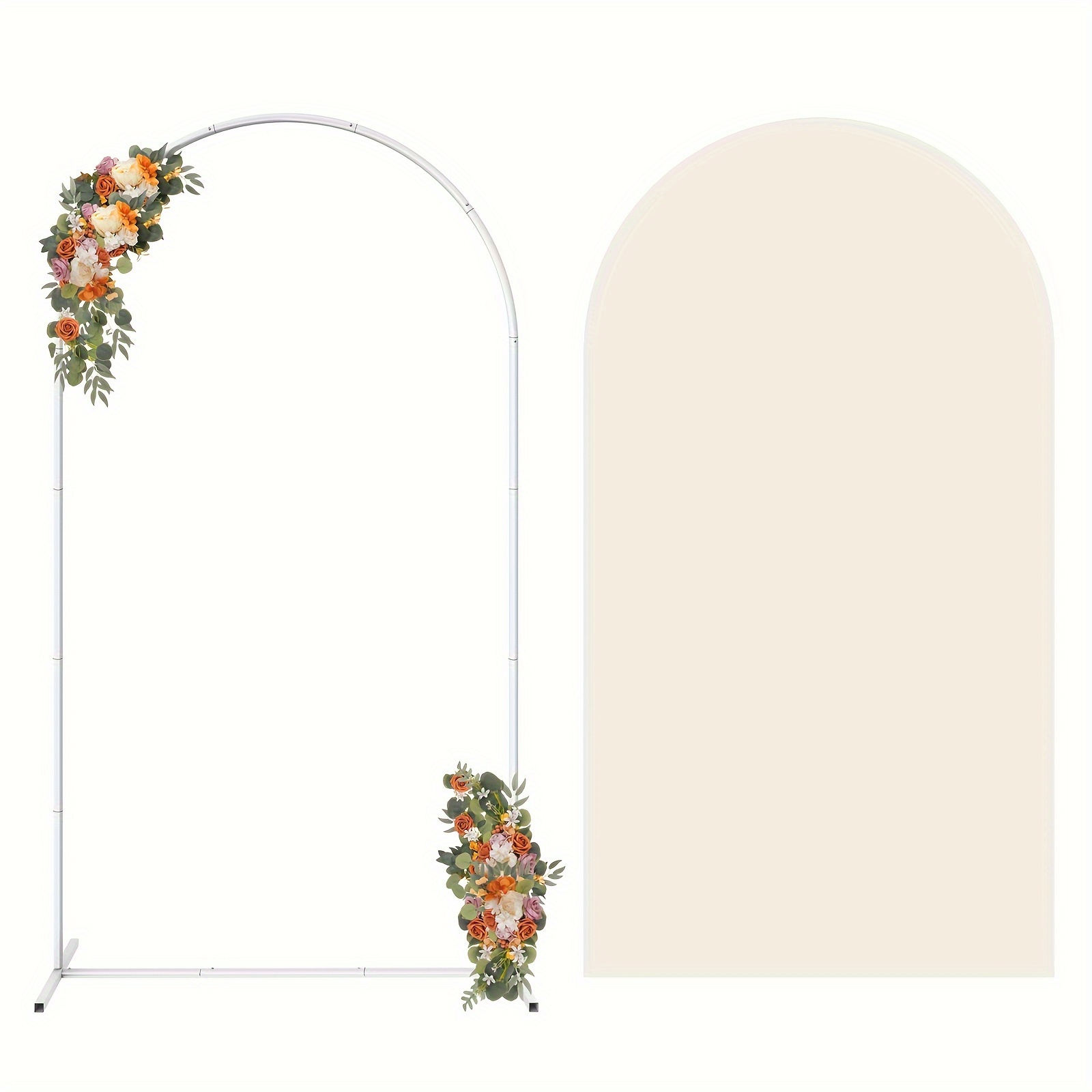 

7.3ft Metal Arch Backdrop Stand Arch Cover Spandex, Wedding Balloon Arch Backdrop Stand Square Arch Frame For Birthday Party Baby Shower Bridal Banquet Decoration,