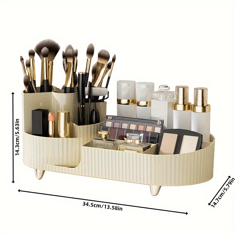 plastic makeup brush organizer cosmetic storage box for tools accessories details 3