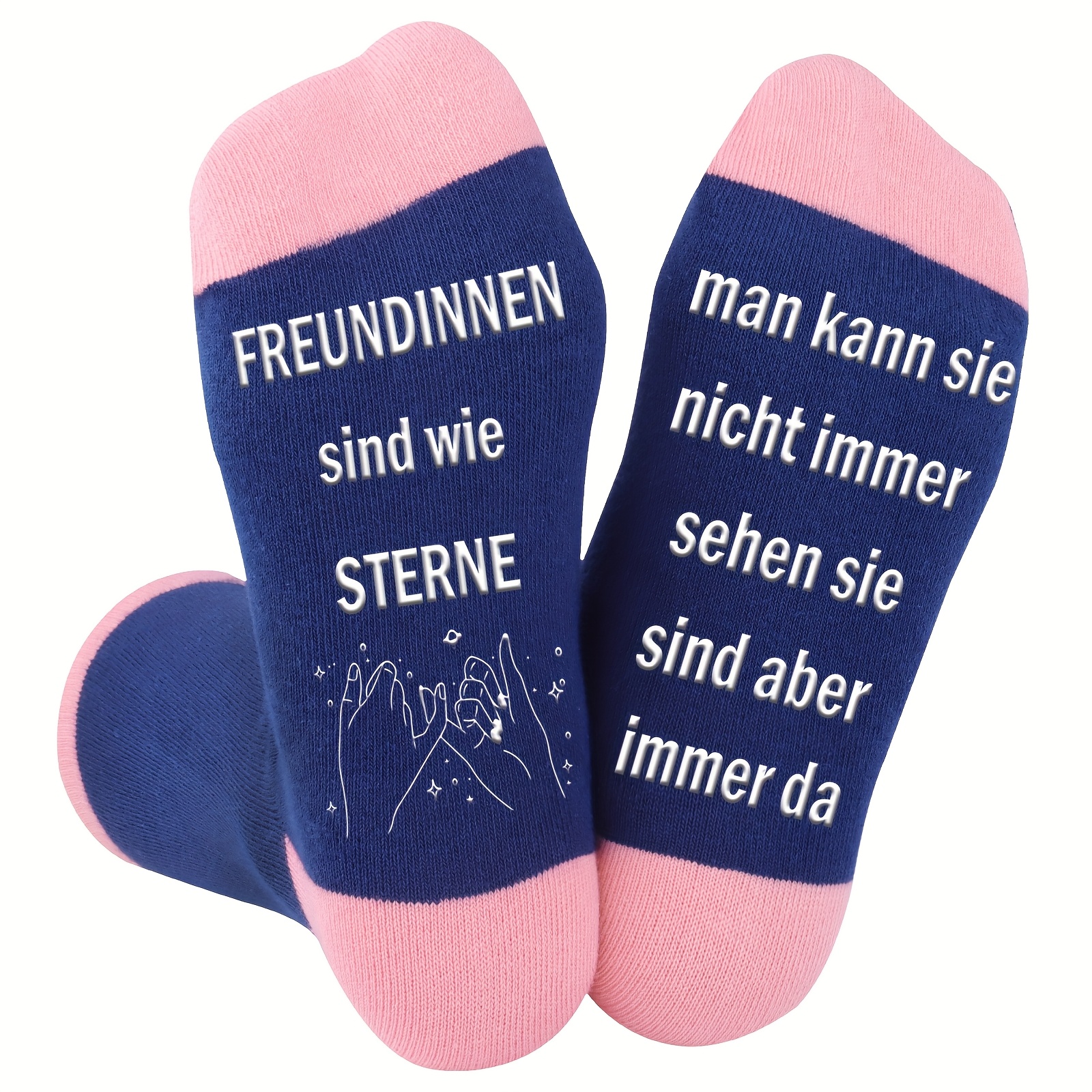 Image of 1 Pair " For Are Like Stars You But Are " Non-slip Socks For Funny Socks Birthday Gifts For Women Men Teens Dotted Socks Unique Christmas Gifts Gifts For