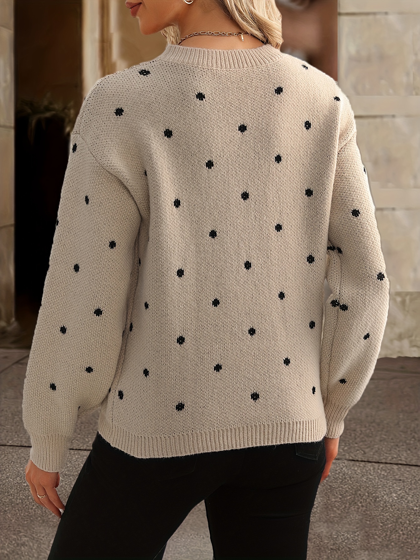 Polka dot pullover hotsell