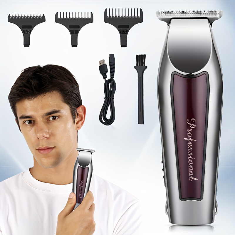 

Professional Hair Clippers With 3 Guide Combs, Usb Charging Cordless Trimmer, 4v-12v Operating Voltage, Abs Body, Rechargeable Lithium Battery - Multi-size Attachments For Styling And Carving