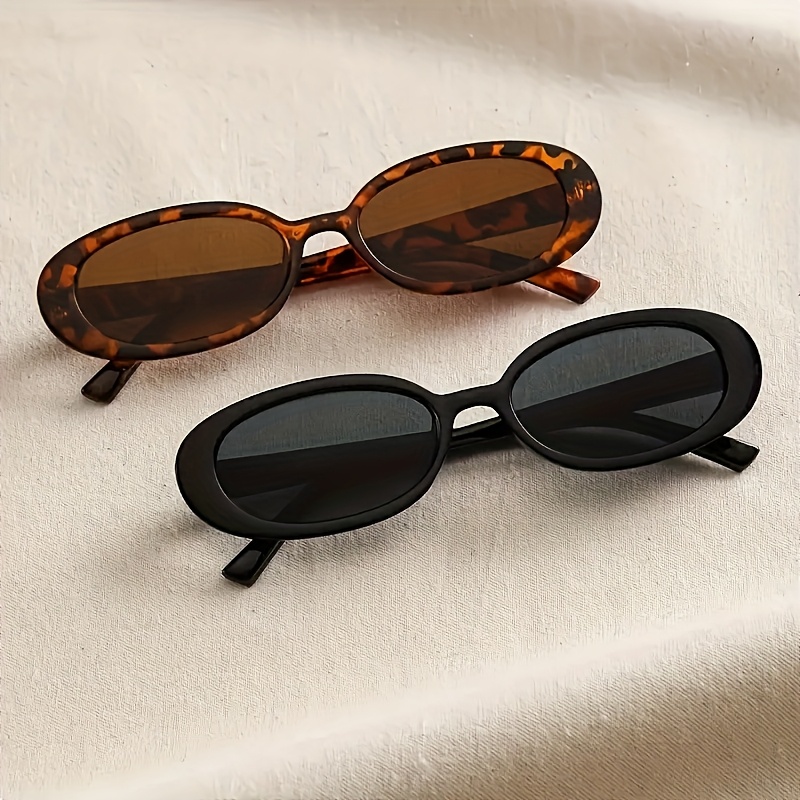 item picture 2pcs fashion glasses oval personalized all match  