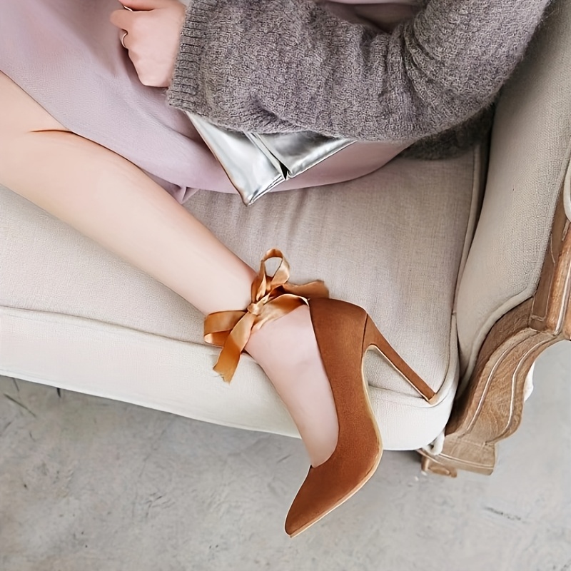 tacones altos elegantes mujer en punta afilada correa Temu Peru