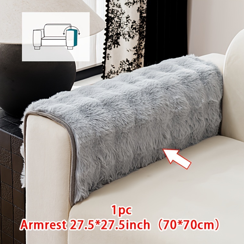 TEMU 1 pièce Coussin de canapé en peluche, lavable en machine, confort tendance, élégance et simple, housse de canapé antidérapante - Duvet