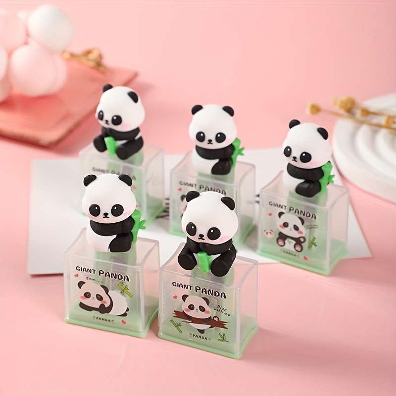 

Giant Panda Mini Manual Pencil Sharpener, Cute Double-layer Silicone, Handheld, Suitable For Ages 14+, No Battery Required - 1pc