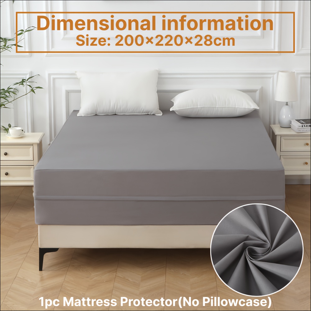 TEMU 1pc 6-sided Waterproof Mattress Protector, Dust-proof Comfortable Mattress Cover, With Zippered Soft Mattress , Suitable For Bedrooms, Guest