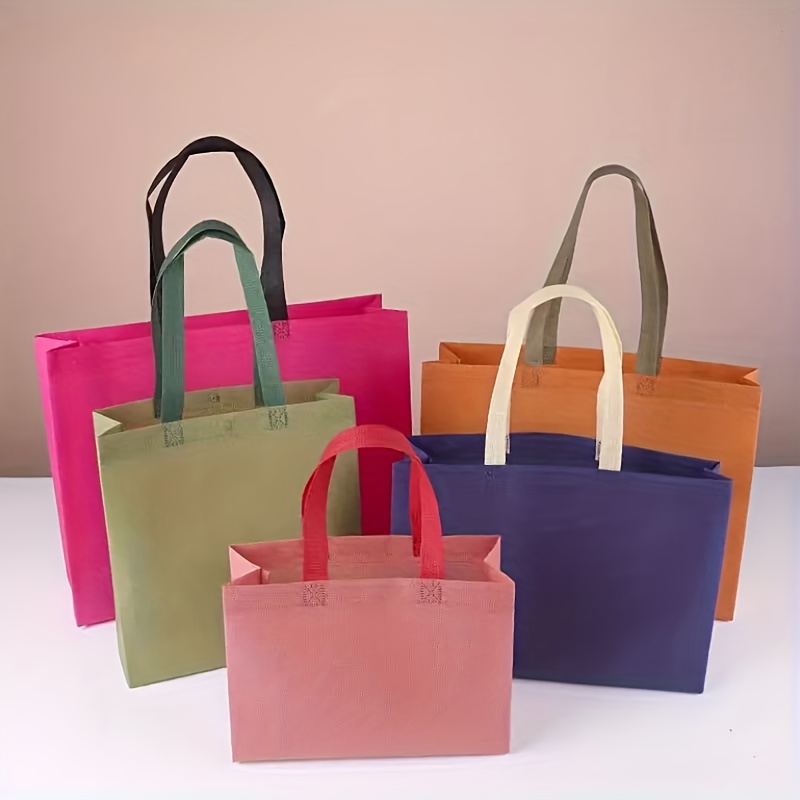 50 Customizable Solid Color Tote Bags with Snap Buttons