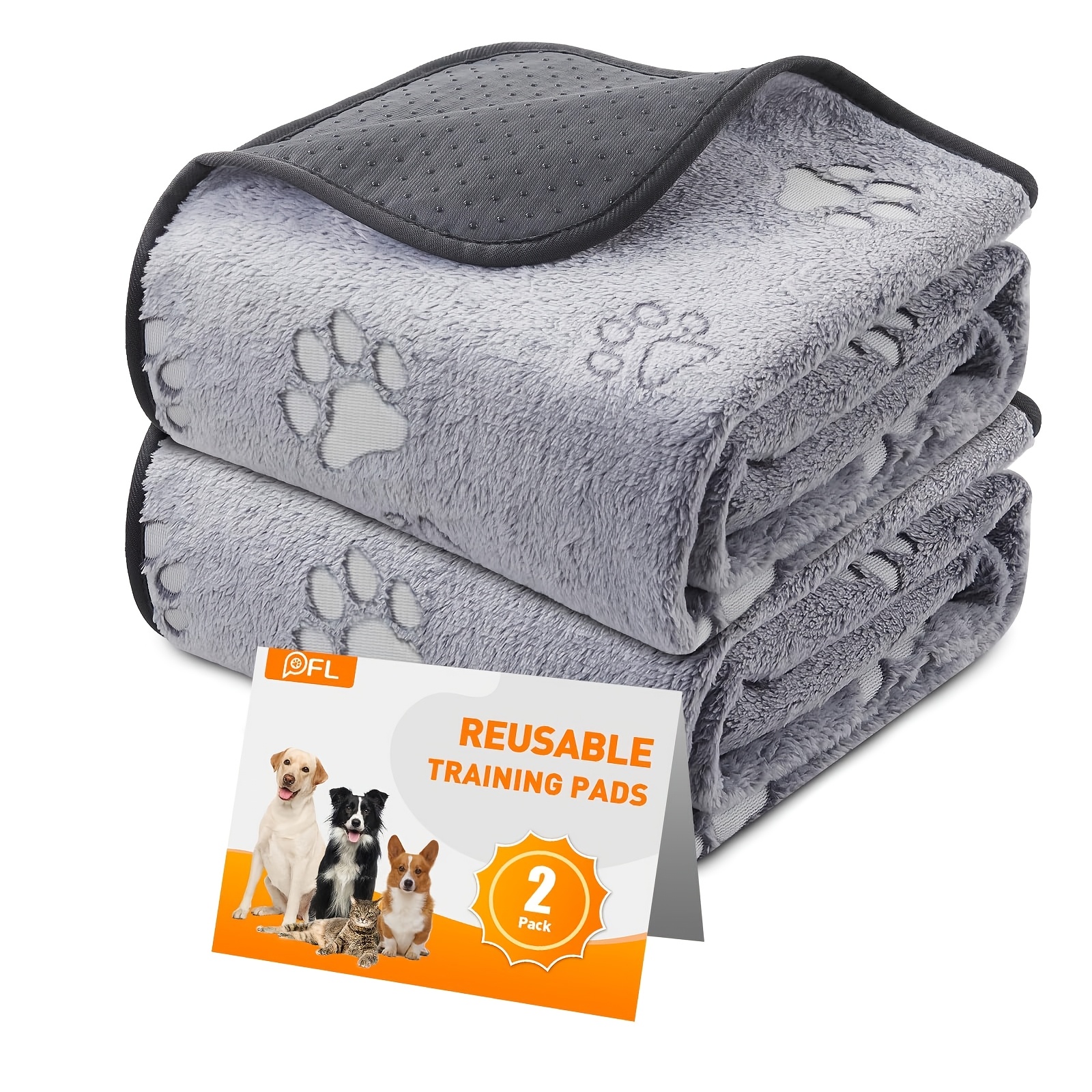 E-shop 2er Pack Waschbare Töpfchenunterlagen für Hunde, Wiederverwendbare Töpfchenunterlagen für Hunde Matte Welpenunterlagen Trainingsunterlagen