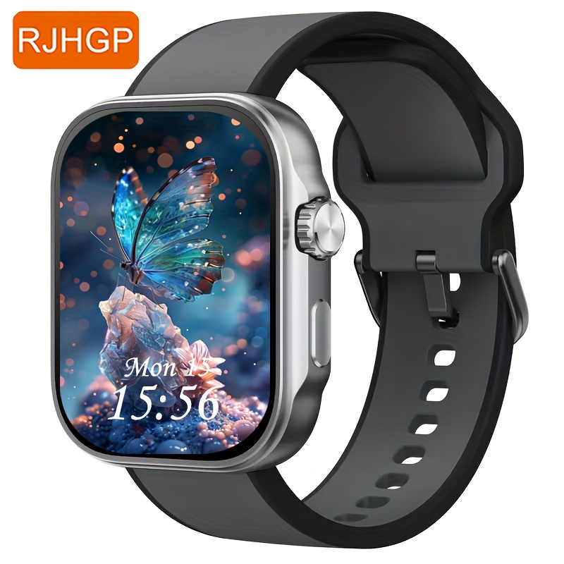 TEMU Montre Connectée RJHGP Fitness Unisexe, Cadeau de Saint-Valentin, Jeu Intégré & Assistant Vocal, Écran HD 1,99 Pouces, Appels Entrants/Sortants,