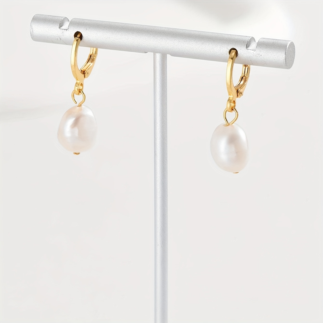 TEMU 1 Par de Elegantes Aretes de Perlas - Joyería Diaria y Festiva Elegante para Mujer, Clásica y Lujosa