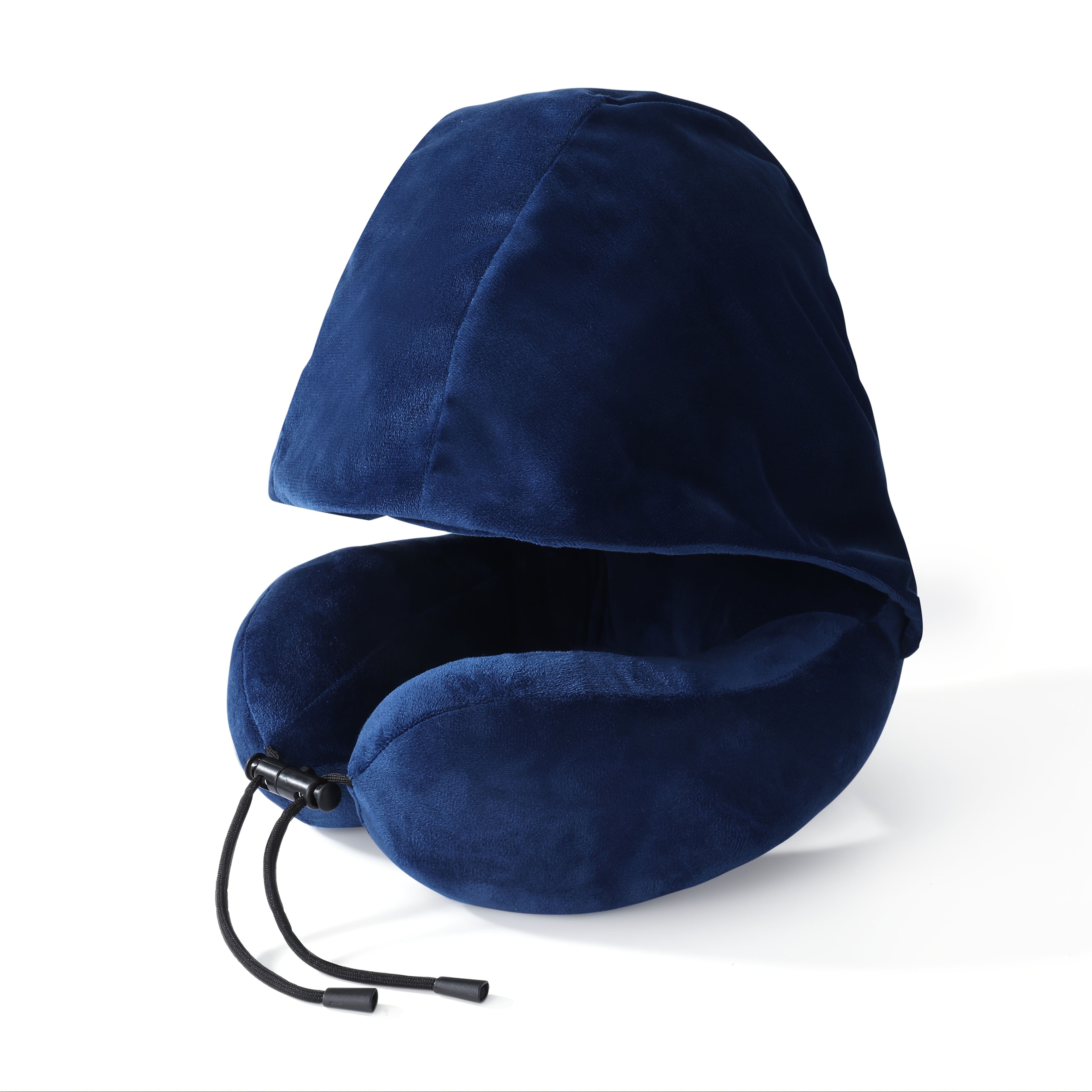 TEMU Oreiller surélevé de U à capuche de couleur unie, oreiller de confortable, , oreiller de voyage de U pour la nuque en fibre de de qualité