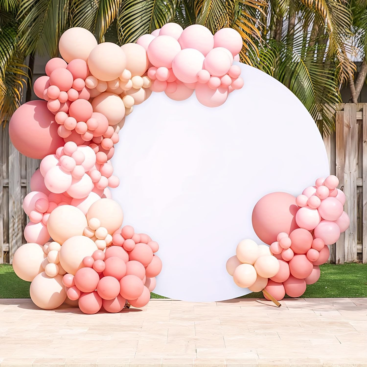  circular background set 7 2x7 2ft white circular birthday photo party gift   wedding photo photography background