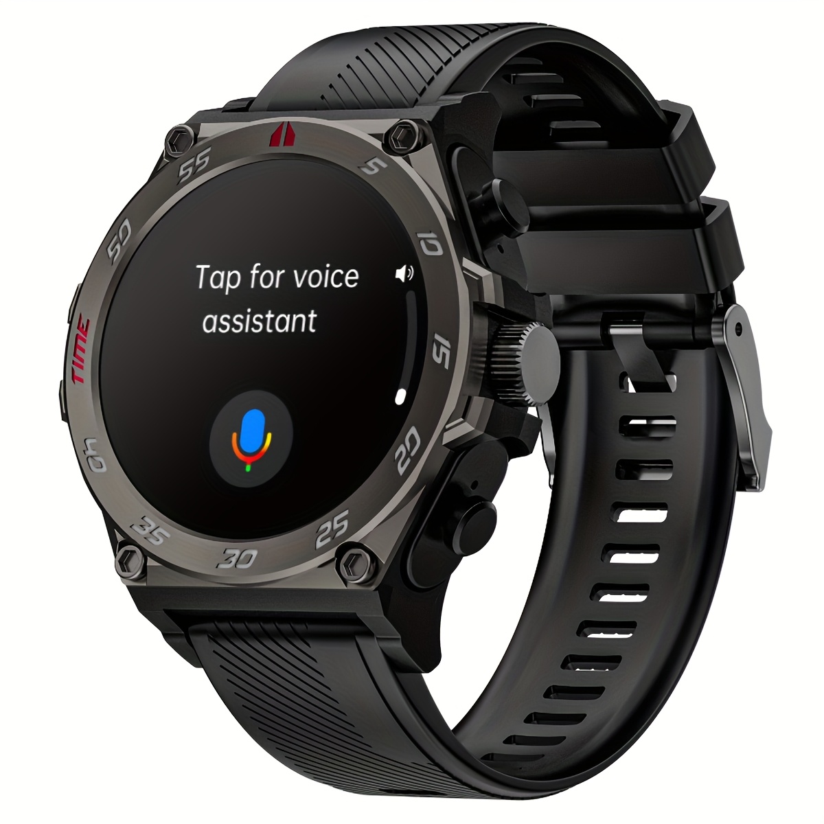 3.86cm 2-in-1 Smart Watch with Built-In Earbuds – Fitness Tracker, Long Battery Life, Wireless Calls, Wireless 5.0, Monitor, Step Counter, Weather Updates, Magnetic Charging, Compatible with Android & iPhone, Sports Smartwatch for Men and Women
