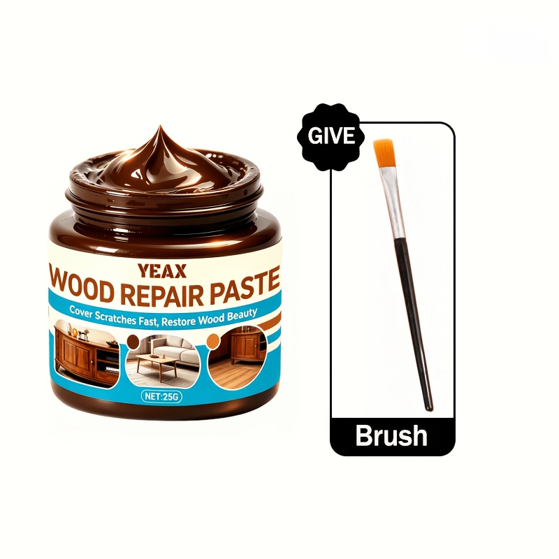 TEMU Multi-scene Wood Repair Paste - For Scratches, , And Dents, Suitable For Doors/cabinets/tables/chairs/hardwood Floors, Easy Application