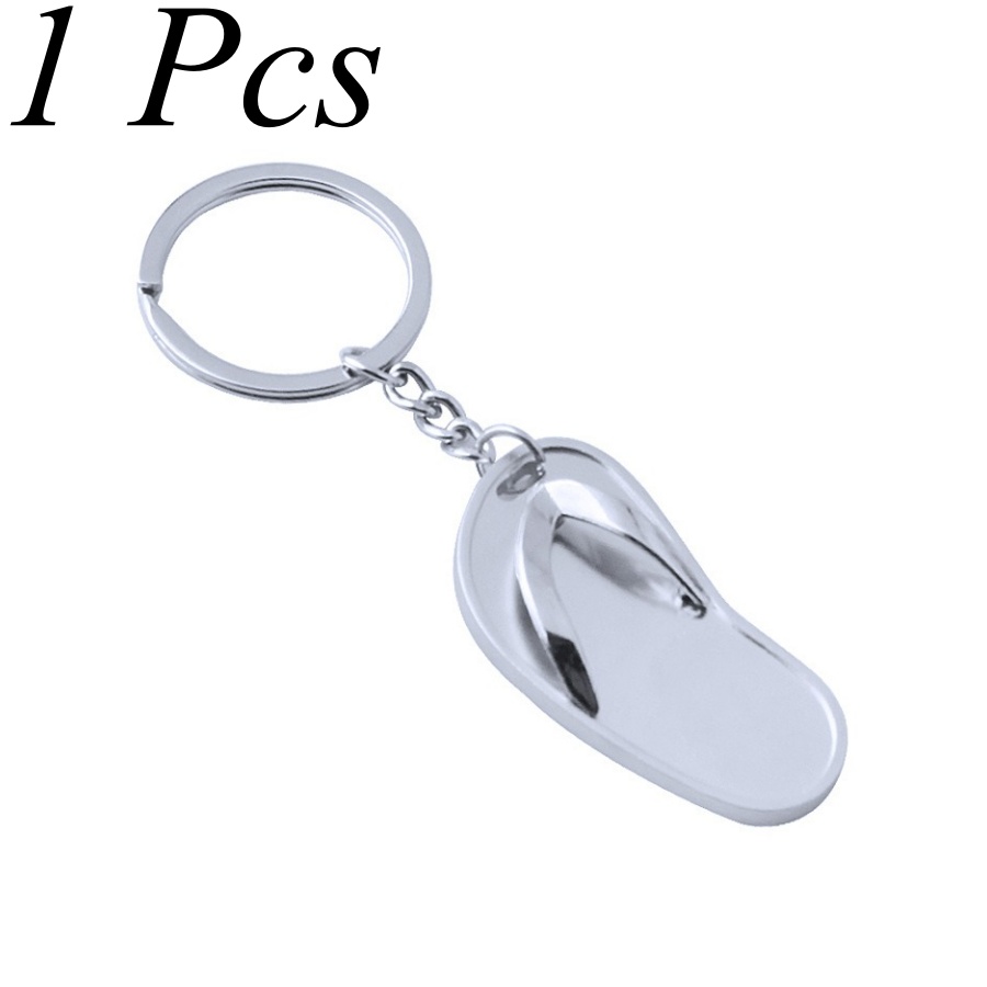 TEMU 1/2 Portachiavi personalizzato in metallo per scarpe da spiaggia con personalizzabile, come accessorio decorativo o regalo