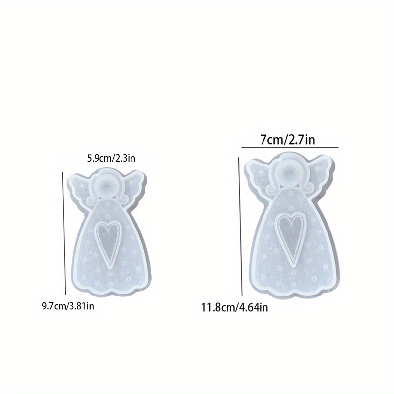 Image of Diy Resin Silicone Mold 2pcs Hanging Ornament, Home Desktop Wall Atmosphere Decoration, Holiday Gift, Resin Plaster Candle Craft Gift, Silicone Mold
