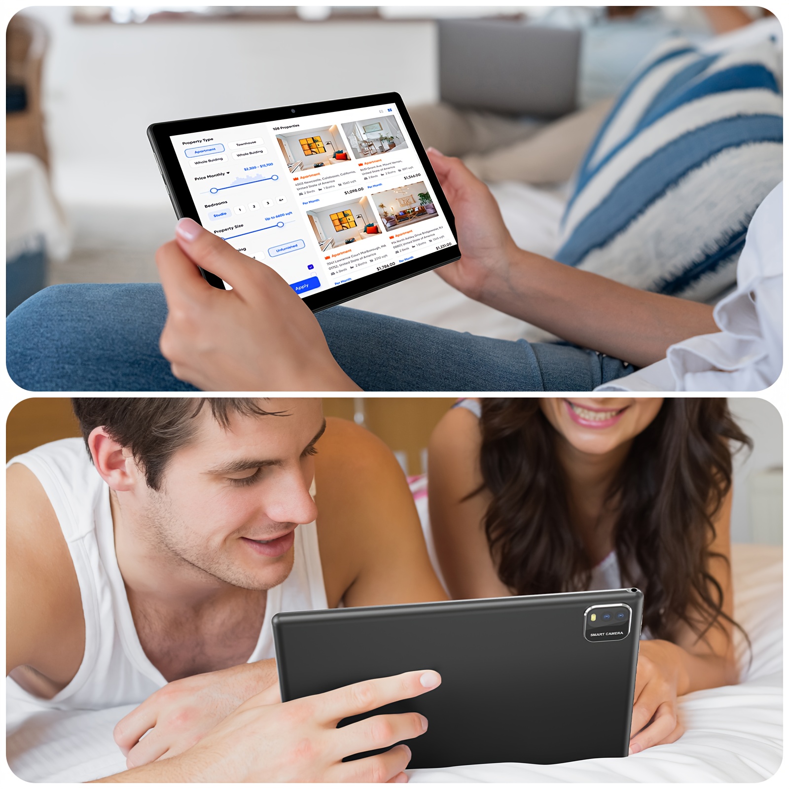 10-inch Android 15 Tablet, Tablet with (Keyboard, Mouse, Stylus, Protective Case) Optional, 12GB (3G+9G Virtual) RAM, 64GB ROM, Supports 1TB Memory Expansion, 6000mAh Battery, 1280*800 IPS High-definition Touch Screen, 2MP+8MP Dual Cameras, 5Gwifi