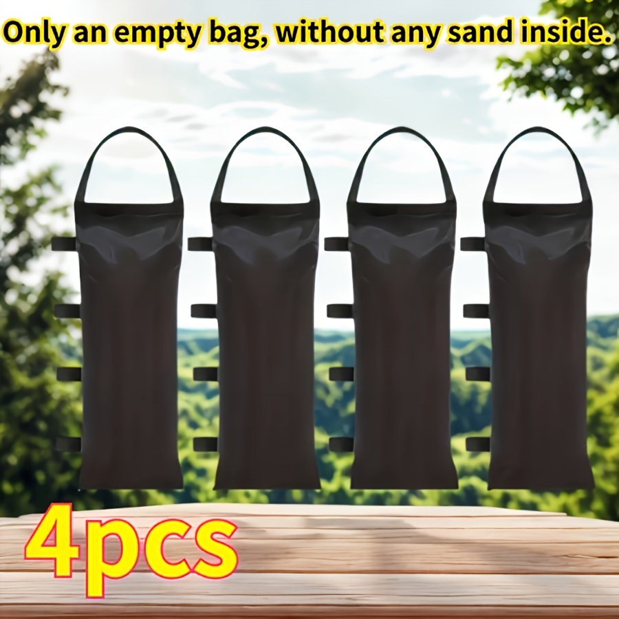 TEMU 4/8pcs (black) Sunshade Tent Weight Bag (120 ), Canopy Weights, Sandbags For Canopy, Tent Weights For , Suitable For Inflatable Sunshade Tents
