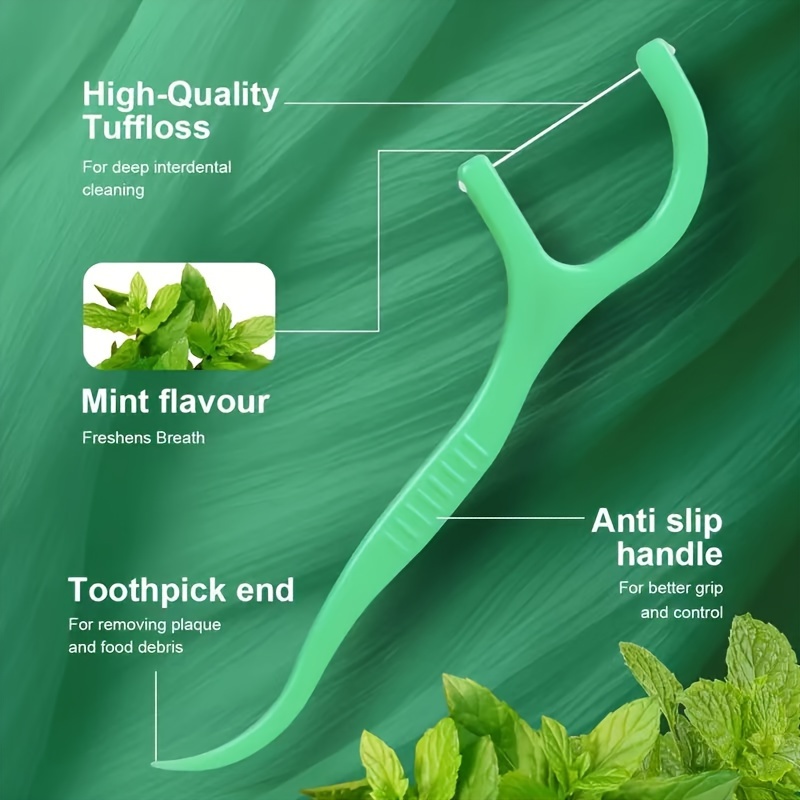 100/300/500/800pcs Professional Peppermint Flavor Dental Floss Sticks