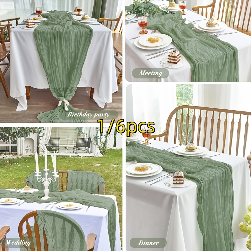 1pc 6pcs elegant and romantic table flags suitable for weddings birthdays festivals and other occasions activity table setting floral tablecloth washable fabric width 45cm x length 275cm