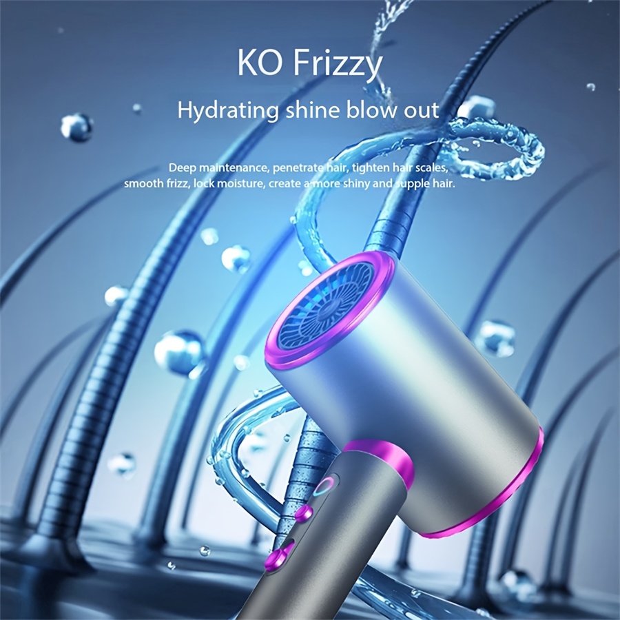 powerful 2400w ion hair dryer high speed temperature gale 3 gear adjustment carrying hot and cold wind switch for straight and curly hair and hair salon use details 4