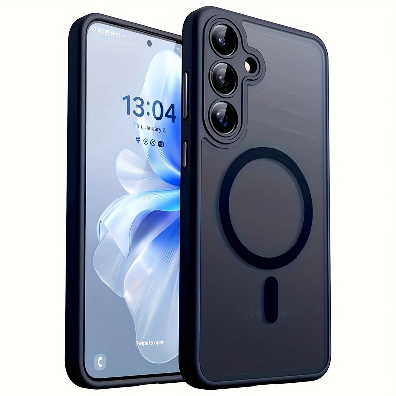 Etui za telefon - Mat prosojen magnetni etui za brezžično polnjenje za Samsung Galaxy S25 FE, idealen za božična darila in praznična praznov