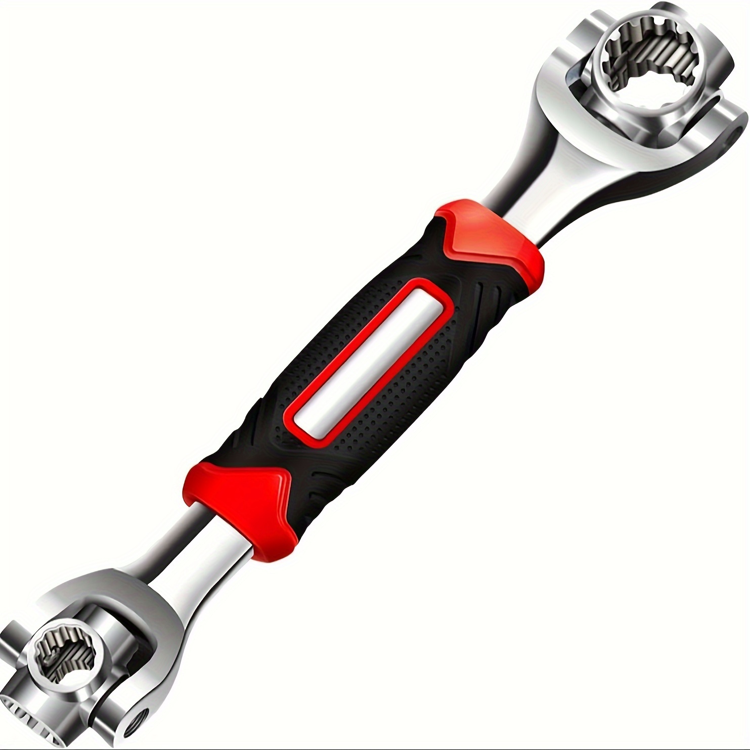 

52 In 1 Universal Socket Wrench, Stainless Steel Professional Multifunction Wrench Tool With Rotating Head, Tool With Rubber Handle, For Home And Car Repair