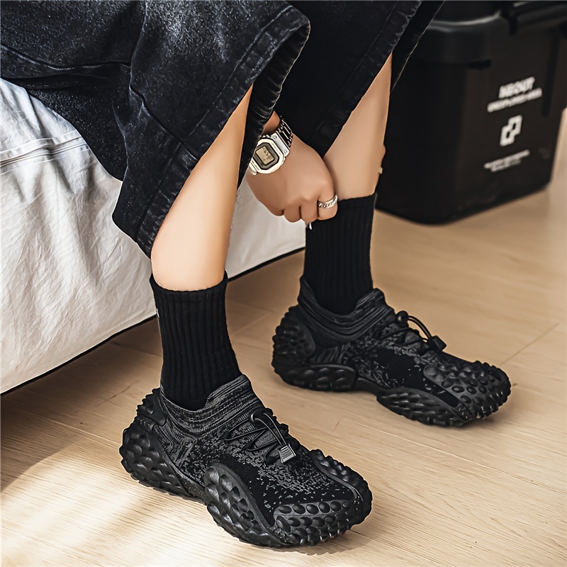 Plus Size Durian Knit Sports Sock Shoes Slip-On Lazy Shoes