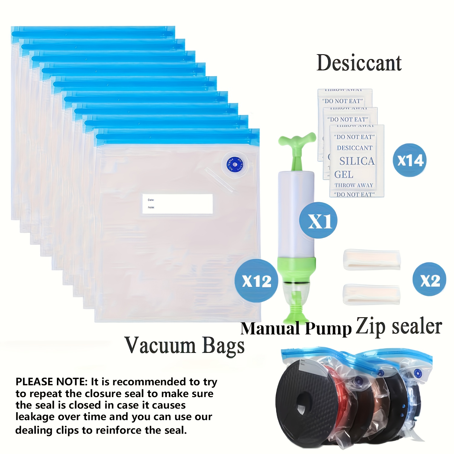 Image of 3d Printing Supplies Storage Vacuum Set, 3d Printer Drying Bag With Desiccant/sealing Clips/vacuum Pump, 11.8 X 13.4 Inches For Pla, Petg, Tpu Most 0.55/1.1/2.2 Lb Spool And Filament Roll
