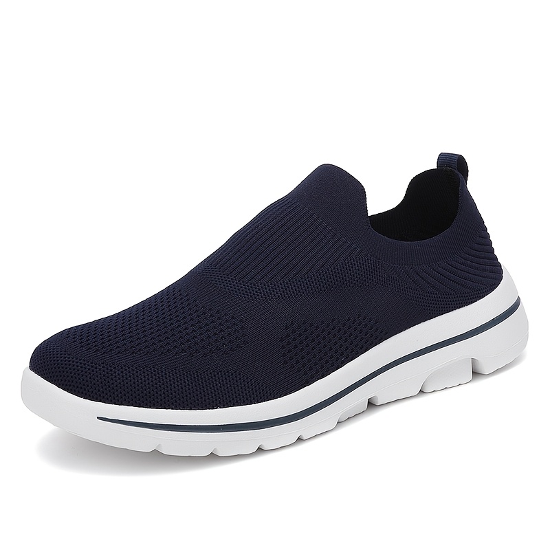 TEMU Chaussures plates à enfiler pour homme, baskets en respirant de couleur unie, adaptées aux activités de , chaussures décontractées légères et