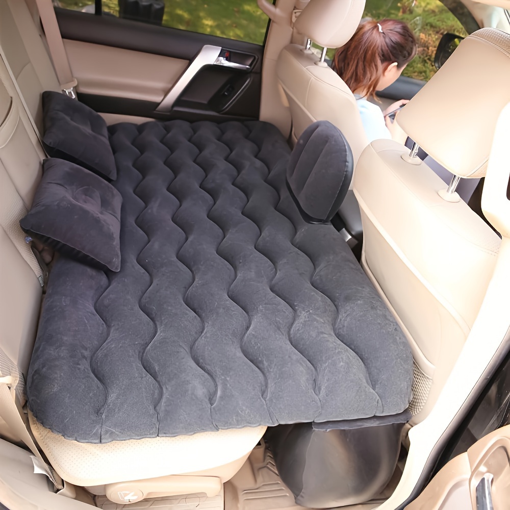 1 Outdoor Inflatable Mattress, Car Air Mattress, Travel Bed, Universal Car Seat Bed, Multifunctional Outdoor Camping Beach Bed, With Long Leg Squat, 2 Inflatable Pillows, And Storage Bag