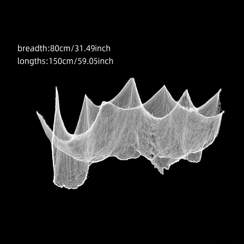 1pc/10pcs Black & White + Spider Web Mesh, Dark Gothic Style with Sheer Fabric and Irregular Netting / Wrinkled Drape Effect for a Lightweight Transparent Look - Perfect Halloween Decor to Create Mystery Atmosphere: Ideal Party Props or Porch Staircase Adornment