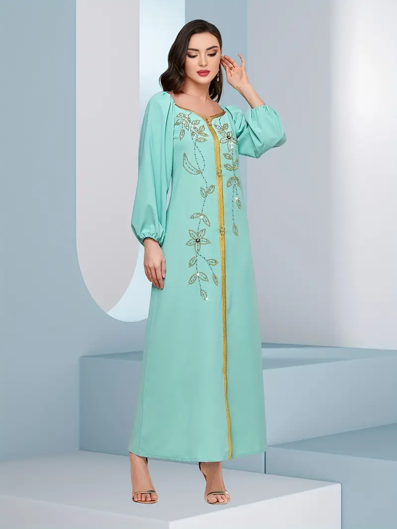 3126 elegant blue embroidered maxi dress long sleeve beaded - Temu Mauritius 3126 elegant blue embroidered maxi dress long sleeve beaded - Temu Mauritius