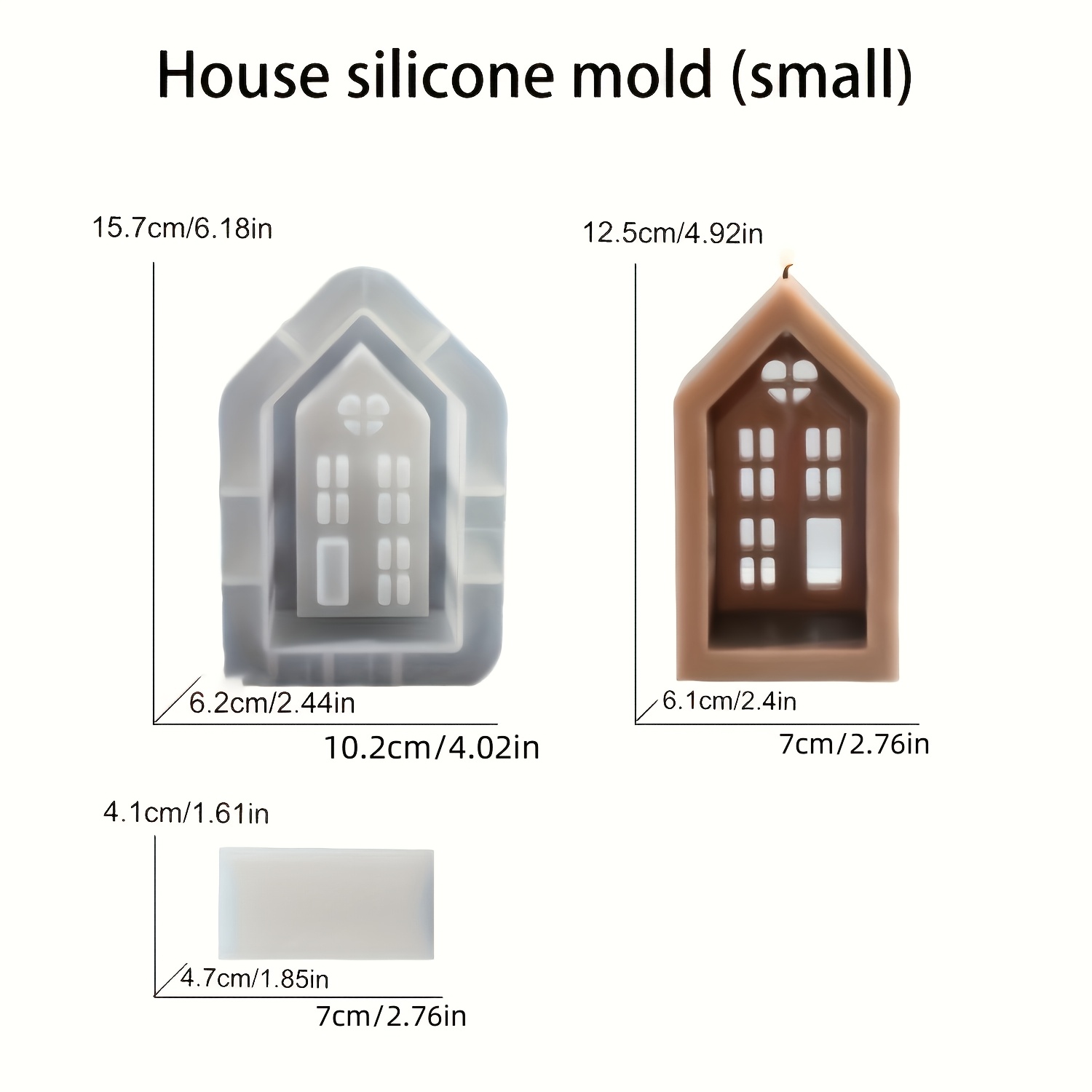 [resin Mold] Resin Casting Molds Of House Silicone Tree Candle Holders Plaster Ornaments Diy Suitable For Plaster Making Beginner Molds